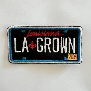 Louisiana License Plate “LA GROWN” Embroidered Patch
